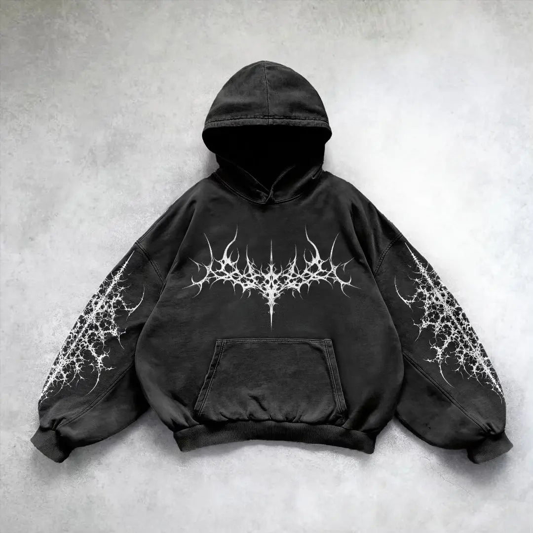 American Harajuku Y2K Washed Hoodie