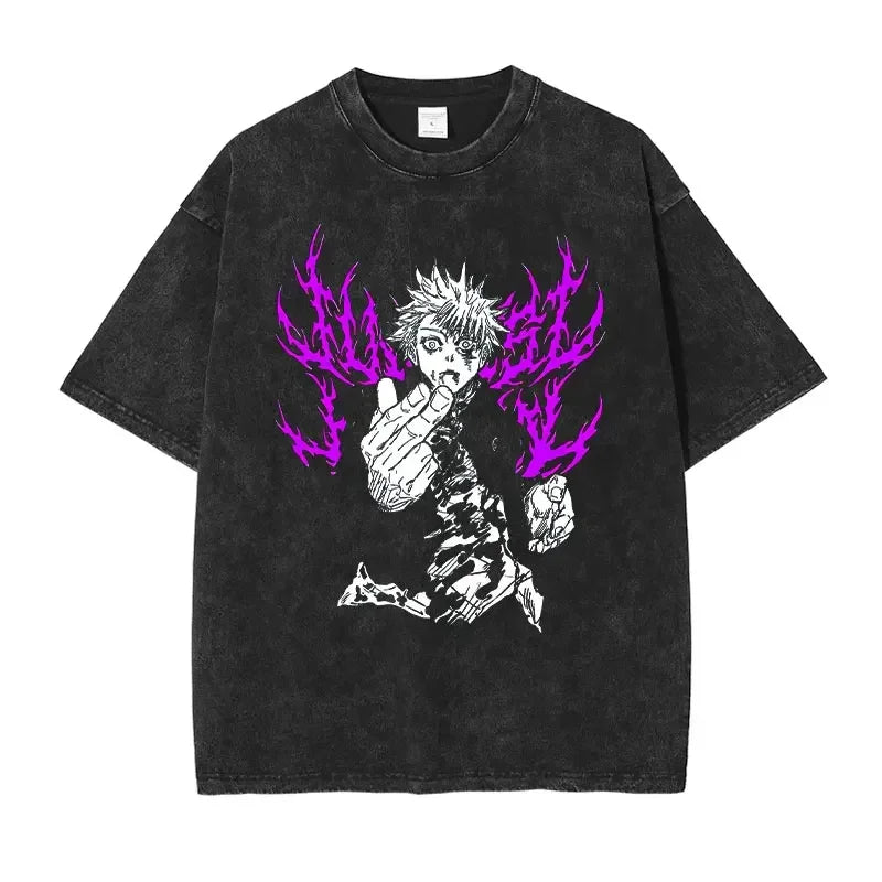 Jujutsu Kaisen T Shirts Vintage Washed