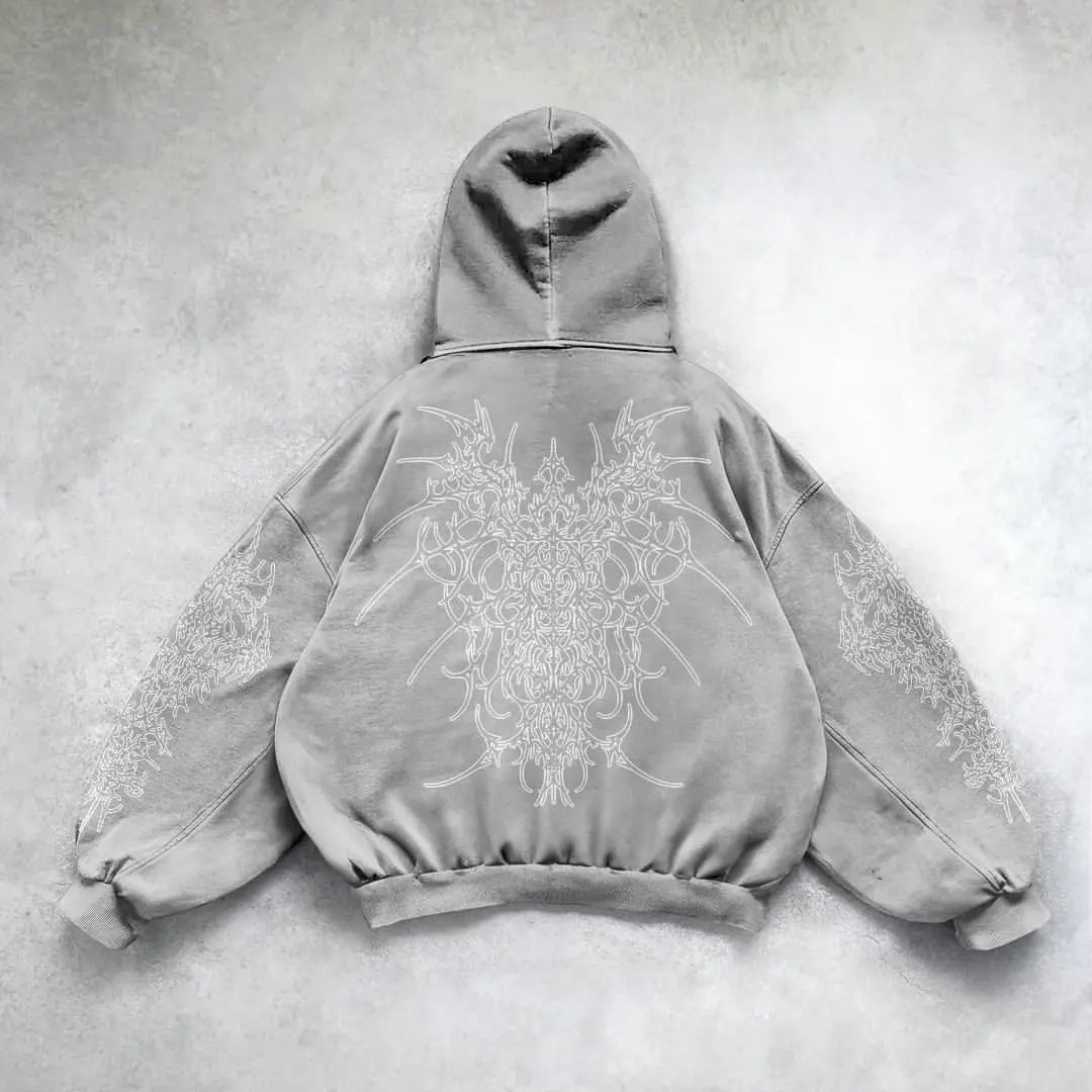 American Harajuku Y2K Washed Hoodie
